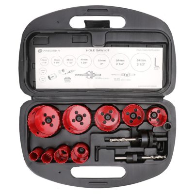 Juego de 13 Brocas Sierra Bimetálica con Adaptadores y Estuche.