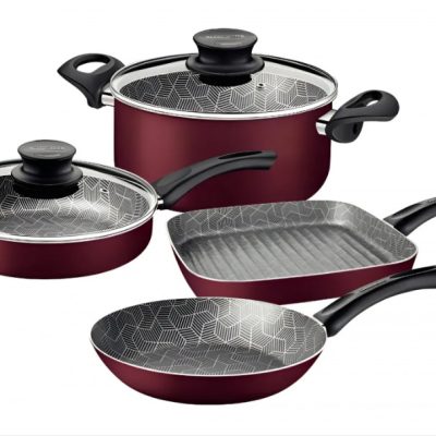 BATERIA DE COCINA 6 PIEZAS ATLANTIC ROJA TRAMONTINA